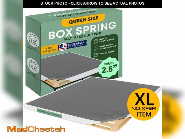 Lot 74-12786262 - Greaton, 2.5Ã¢â¬Â Queen Box Spring for Queen Bed Ã¢â¬â Amish-Made in The USA Ã¢â¬â Solid Woo...