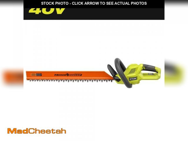 Lot 74-12087110 - RYOBI 40V 24 in. Cordless Battery Hedge Trimmer (Tool Only) (MISSING BLADE)  - UNUSED