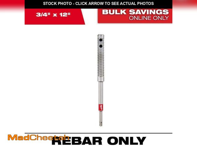 Lot 74-14441773 - Milwaukee 3/4 in. x 12 in. SDS-Plus Rebar Cutter - USED