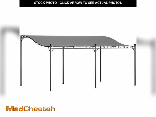 Lot 74-12786802 - Outsunny 10' x 16' Outdoor Pergola Canopy, Wall-Mounted Metal Patio Canopy with Weather-Resistant Fa...
