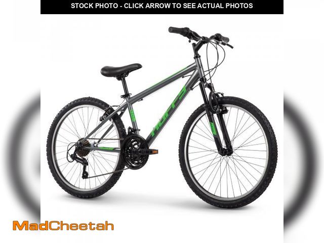 Lot 74-12131475 - Huffy Stone Mountain Mens 24 Inch Mountain Bike, Charcoal Gloss Frame, 21-Speed Shimano Twist Shifti...