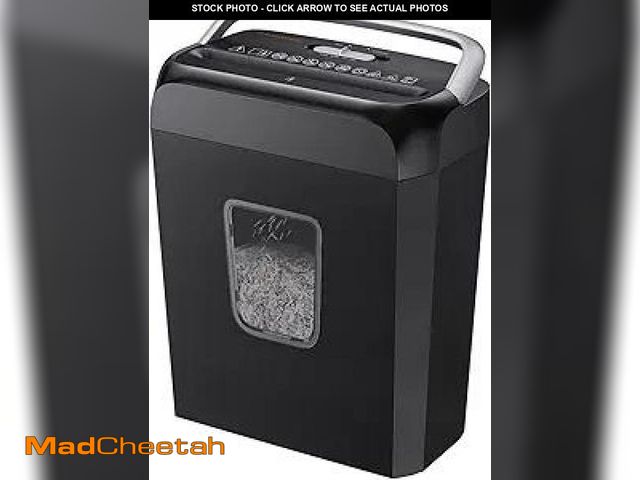 Lot 74-12125482 - Bonsaii Paper Shredder for Home Use, 3.4 Gal Wastebasket, 6 Sheet Crosscut Paper Credit Cards, Stapl...
