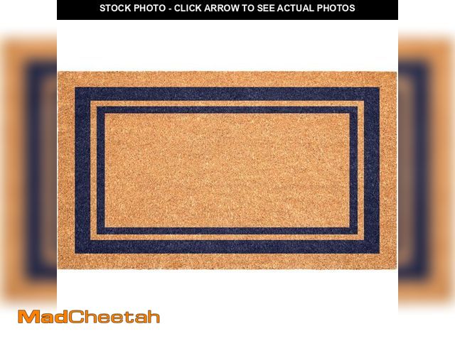 Lot 74-14348600 - Calloway Mills Border Doormat 24" x 36" (Dark Blue) - UNUSED