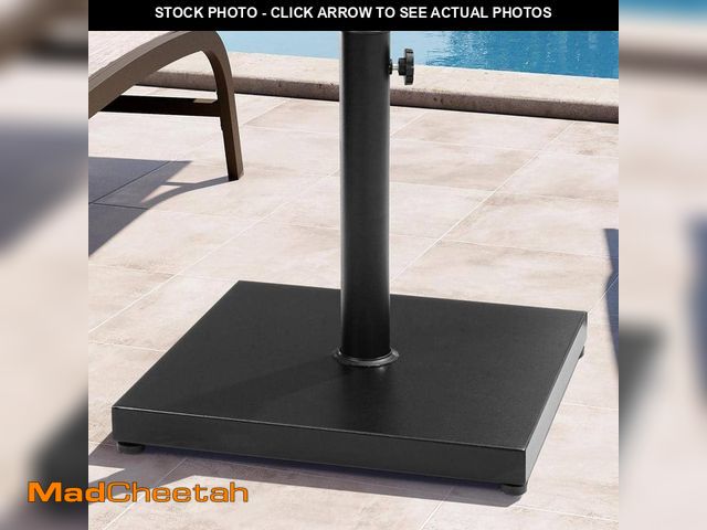 Lot 74-12787805 - Crestlive Products 40 lbs. Cement Patio Umbrella Base in Black - UNUSED
