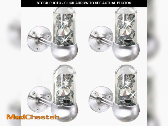 Lot 74-14274755 - ZOLAPI Set of 4 Glass Tube Glisten Crystal Diamond Towel Hooks Bathroom Coat Hook Robe Hook Stainles...