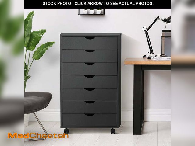 Lot 74-14260204 - CONCETTA 7-Drawer File Cabinet, Lateral Filing Under Desk Storage Organizer with Wheels for Home Off...