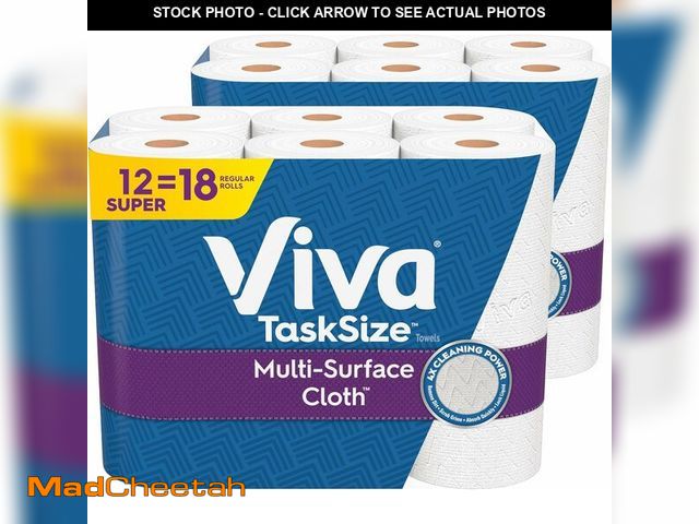 Lot 74-14068461 - Viva Multi-Surface Cloth Paper Towels, Choose-A-Sheet Size, 12 Super Rolls, 81 Sheets per Roll (Pack...