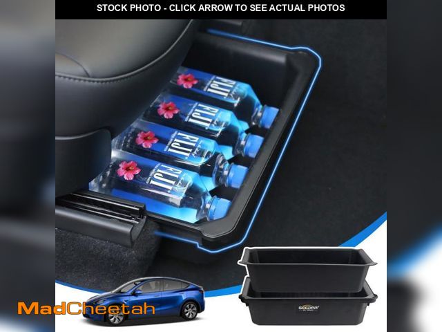 Lot 74-12436411 - GEEDAR Under Seat Storage Box Organizer for Tesla Model Y (1 pack), Upgraded ABS + TPE Double Layer ...