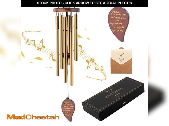 Lot 74-12717268 - Soopau Wind Chimes for Outside, 30" Wooden Sympathy Wind Chimes Memorial Wind Chime for Loss of Love...