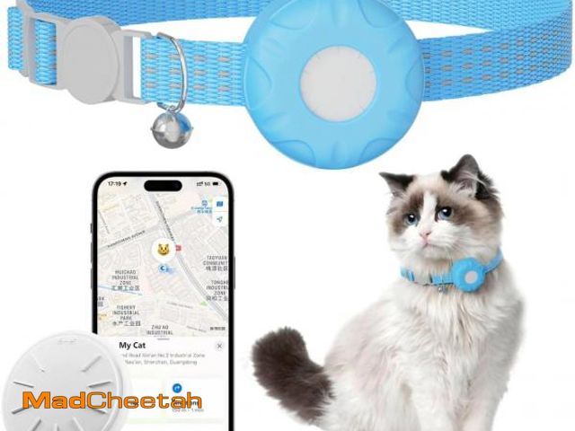 Lot 74-12304713 - Cat Tracker,Breakaway Tracking Pet Collar with Finder Tag and Tracker Holder,No Monthly Fee,Compatib...