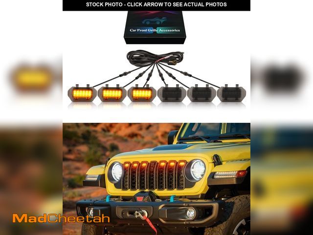 Lot 74-12440378 - OKLSG LED Grill Lights for Jeep Wrangler JL 2024 2025 Grille Lights Wrangler JL Accessories Front Gr...