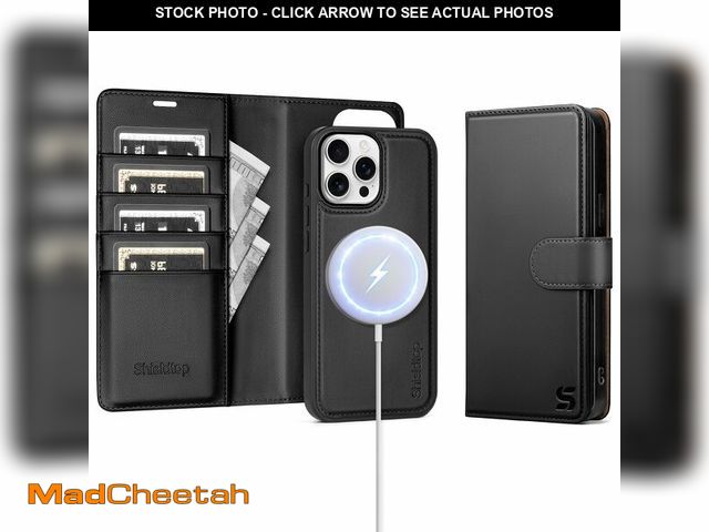 Lot 74-13630004 - Shieldtop Compatible with Magsafe Magnetic 2 in 1 Detachable iPhone 15 Pro Max Wallet Case with Card...