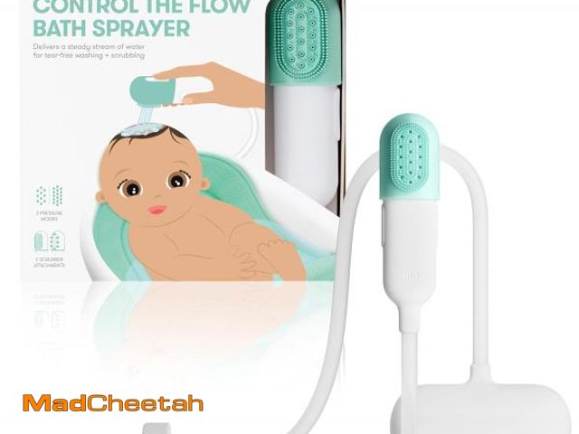 Lot 74-12326446 - Frida Baby Control The Flow Bathtub Sprayer Attachment for Baby Bathtub, Shower Head with Scalp Mass...