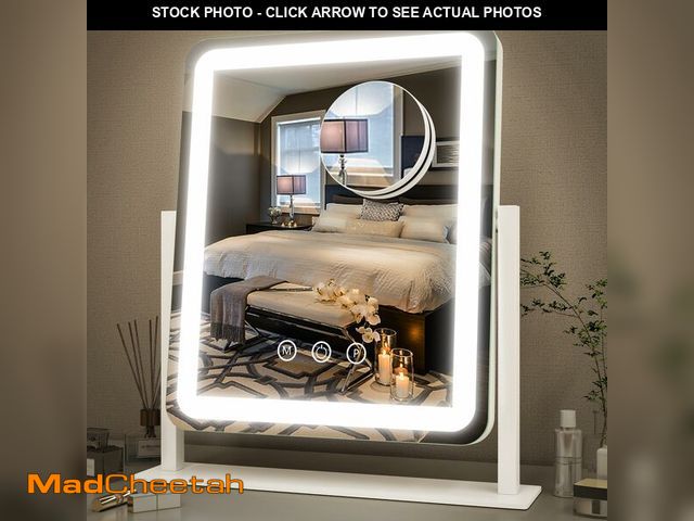 Lot 74-14267017 - FENNIO Vanity Mirror with Lights - 15"x12.6" LED Lighted Makeup Mirror, Large Makeup Mirror with Lig...