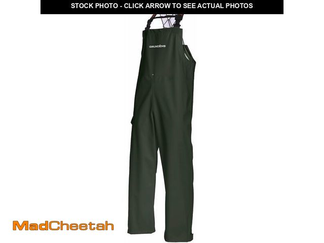 Lot 74-13927098 - Grundens Men's Neptune Commercial Fishing Bib Pants, Waterproof, Adjustable, Green, Small - USED