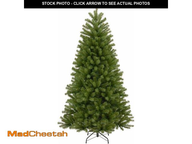 Lot 74-13382454 - National Tree Company 7.5 ft Unlit North Valley Spruce Artificial Christmas Tree, 1,346 Tips, Includ...