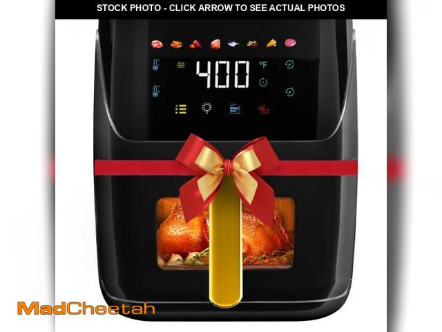 Lot 74-12491111 - Bluebow Newest Air Fryer Large 8.5 QT, Black, 8 in 1 Touch Screen, Visible Window, 1750W - UNUSED
