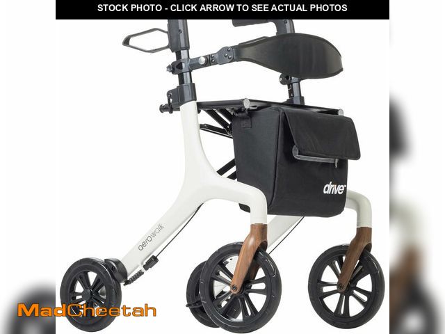 Lot 74-13011047 - Drive Medical AeroWalk Ultra-Lite Rollator Foldable Rollator Walker with Seat Lightweight Adult Walk...