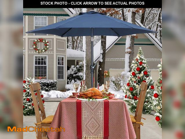 Lot 74-12832124 - Autlaycil 7.5ft Outdoor Patio Umbrella with Tilt, Crank and Sturdy Ribs for Lawn, Garden, Backyard a...