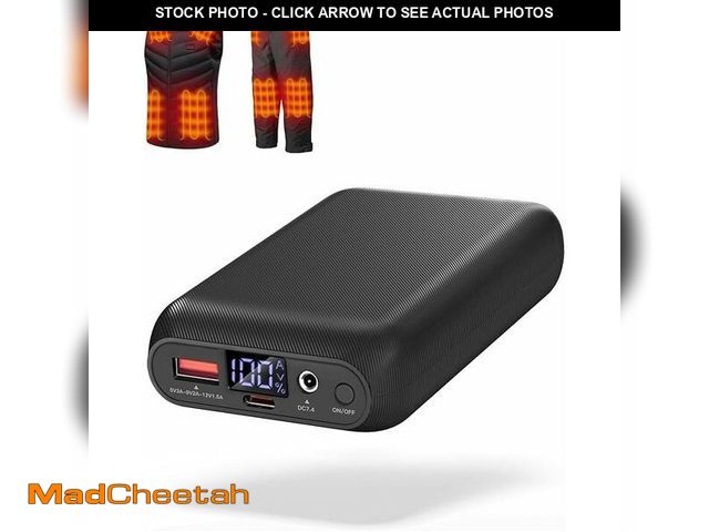 Lot 74-13543811 - Heated Vest Battery Pack, Power Bank with USB/Type-C/DC (3.5/3.8/4.0) Output and LED Display, for He...