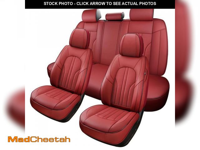 Lot 74-12419334 - MINGBRON Red Car Seat Covers,Leather Car Seat Cover, Waterproof Seat Covers Full Set, Fit RAV4 Accor...