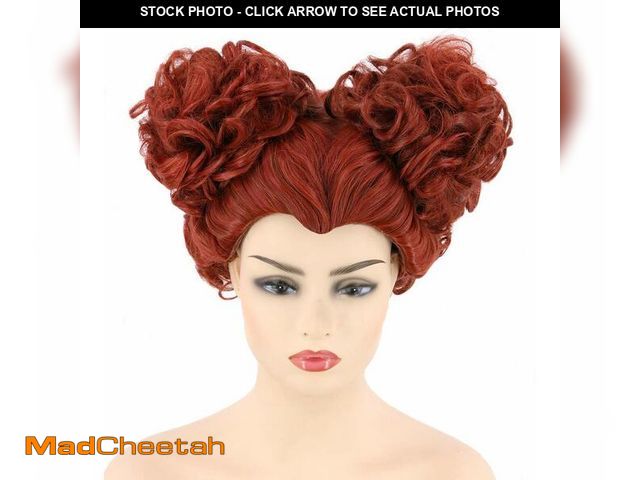 Lot 74-12714077 - LeMarnia Women's Red Short Curly Ball Head Witch Wig for Cosplay Halloween Costume Party Wig - USED