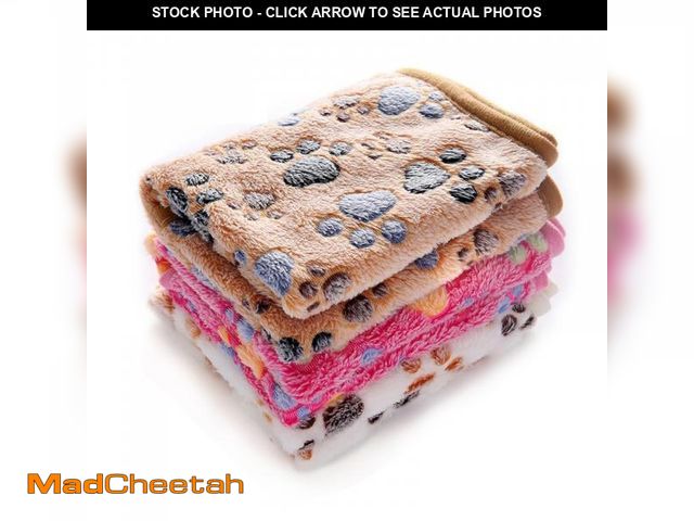 Lot 74-12431437 - 1 Pack 3 Blankets Super Soft Fluffy Premium Fleece Pet Blanket Flannel Throw for Dog Puppy Cat Paw B...