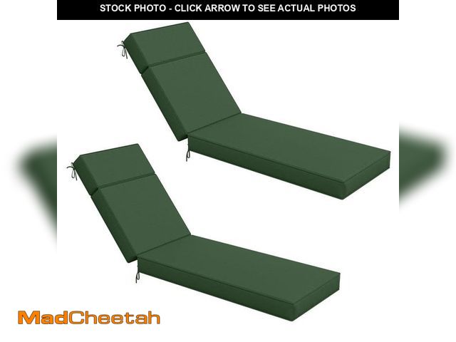 Lot 74-14242636 - WNP 71 in. x 21 in. x 4 in. (2-Pack) Outdoor Water-Resistant Replacement Chaise Lounge Seat Cushion ...