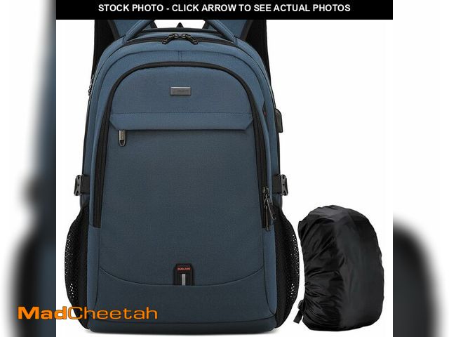 Lot 74-13844493 - DUSLANG 17 Inch Laptop Backpack for Travel with Backpack Rain Cover College Backpack for Men Laptop ...