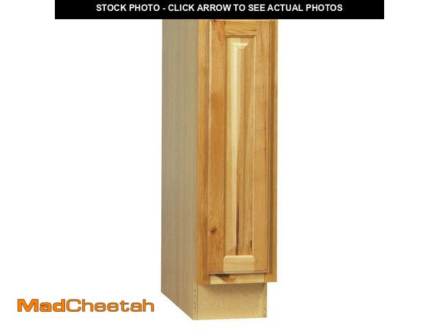 Lot 74-14327133 - Hampton Bay Hampton 9 in. W x 24 in. D x 34.5 in. H Assembled Full Height Door Base Kitchen Cabinet ...
