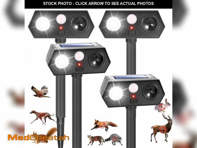 Lot 74-14055651 - 2026 Sonic Racoon Squirrel Fortress Pro Deer Repellent Devices, IP65 Solar Ultrasonic Motion Activat...