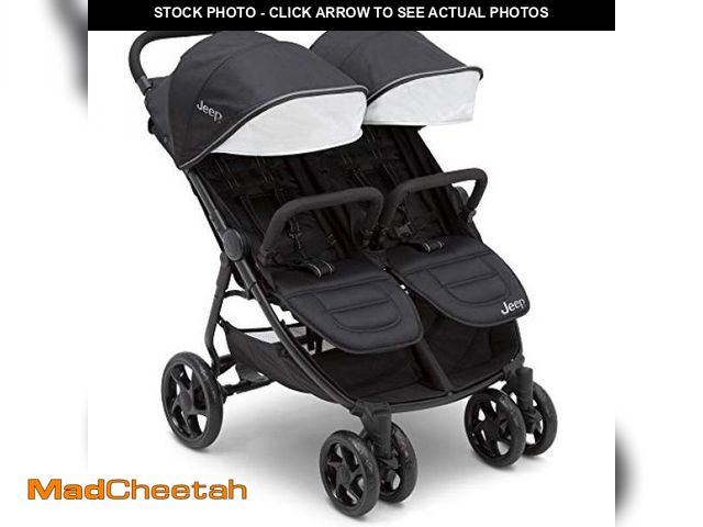 Lot 74-12029586 - Jeep Destination Ultralight Side x Side Double Stroller, Midnight - UNUSED
