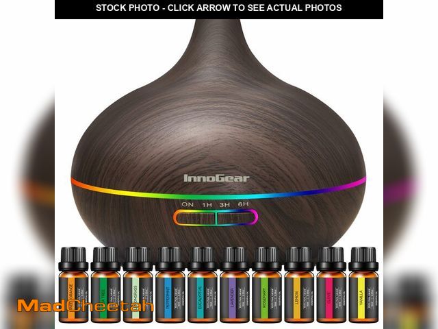 Lot 74-13950882 - InnoGear Aromatherapy Diffuser &amp; 10 Essential Oils Set, 400ml Diffuser Ultrasonic Diffuser Cool ...