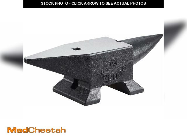 Lot 74-12695980 - VEVOR Cast Steel Anvil, 22 Lbs(10kg) Single Horn Anvil with Large Countertop and Stable Base, High H...