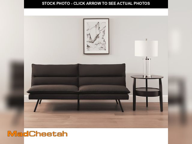 Lot 74-12726104 - Mainstays Pillow Top Futon 71.25in, Charcoal - UNUSED