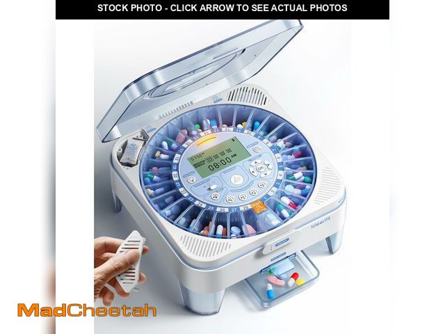 Lot 74-13621088 - 28-Day(1X) Automatic Pill Dispenser Ã¢â¬â One-Press Daily Dispense (No APP), Easy-to-Use Slide-Do...