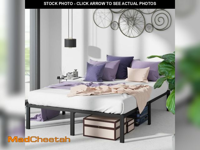 Lot 74-12693463 - ZINUS Yelena 14 Inch Metal Platform Bed Frame, Steel Slat Support, No Box Spring Needed, Easy Assemb...