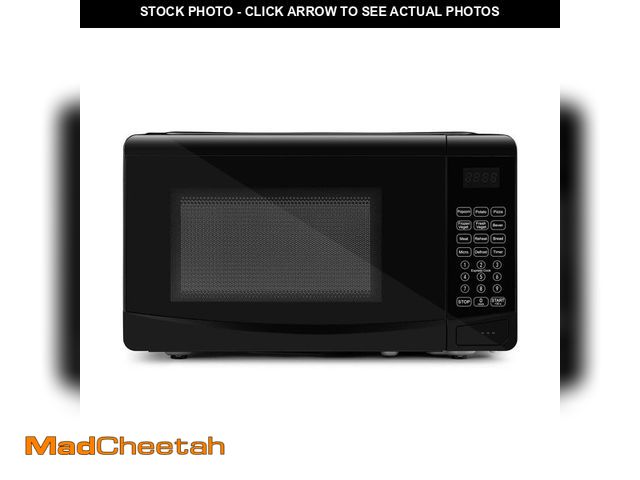 Lot 74-13047284 - Continental Electric [0.7 Cubic Feet Countertop Microwave in Black Glass Plate Included] - UNUSED