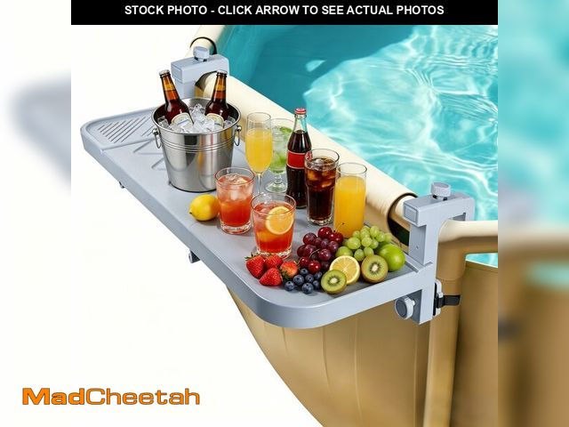 Lot 74-14482704 - winemana Pool Bar for Above Ground Pool Swim Up Bar 38.4" x12" Adjustable Poolside Table Foldable Sw...