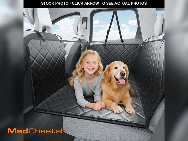 Lot 74-12669642 - Powools Car Pet Seat Cover, 7-Layer Waterproof Dog Car Mat with Seat Belt &amp; Non-Slip Bottom, 24"...