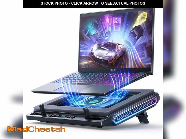 Lot 74-13454036 - llano V10 Gaming Laptop Cooling Pad RGB Laptop Cooler Stand with Powerful 4.72 Inch External Turbo C...