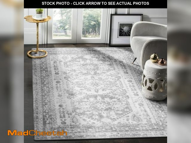 Lot 74-12144105 - KUETH Area Rugs for Living Room 5x7 Machine Washable Bedroom Rugs Distressed Vintage Print Gray Larg...