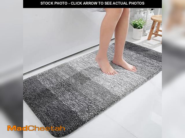 Lot 74-12330046 - OLANLY Bathroom Rug Mat 47x24, Extra Soft and Absorbent Microfiber Bath Rugs, Non-Slip Plush Shaggy ...