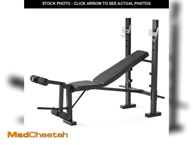 Lot 74-12427874 - Athletic Works Standard Bench &amp; Rack Combo with Leg Press - UNUSED