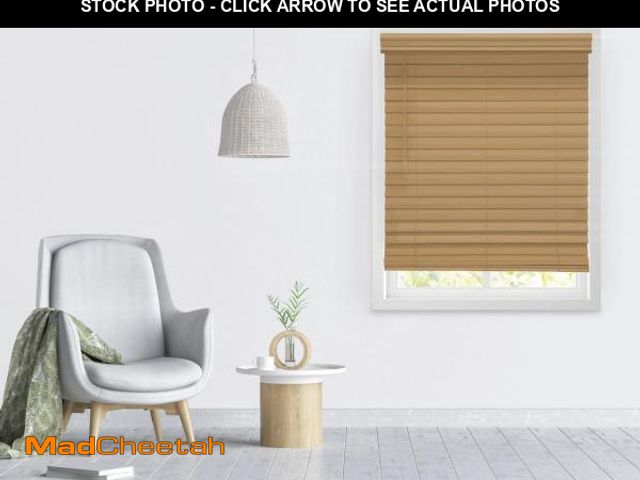 Lot 74-12474794 - Richfield Studios 2.5" Cordless Faux Wood Blinds, Cedar - UNUSED