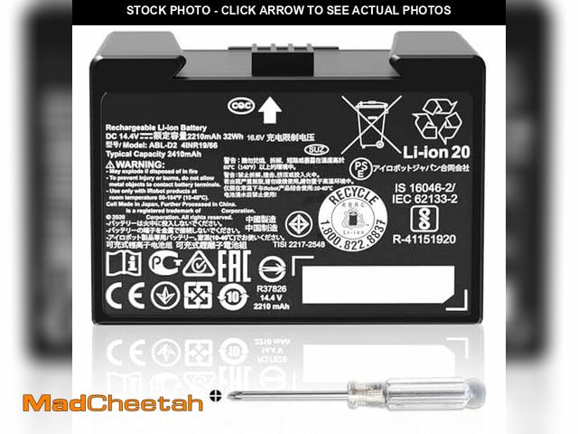 Lot 74-12705234 - Replacement Battery for iRobot Roomba i7 i7+ 7150 7558 i3 i3+ i4 i4+ i8 i8+ and e5 e6 Rechargeable B...