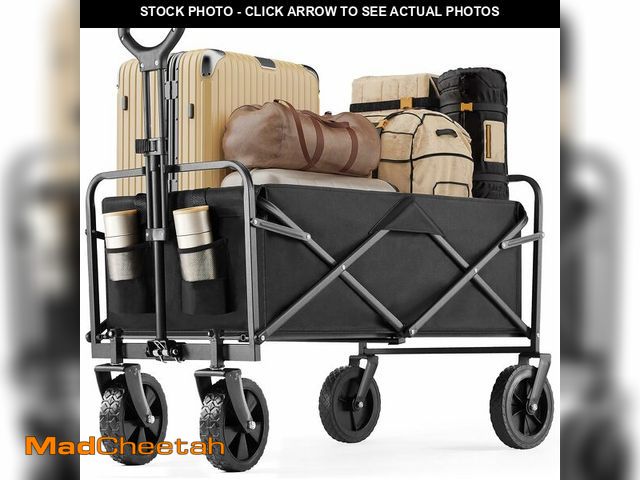 Lot 74-12760062 - DUMOS Collapsible Wagon Cart Foldable, Heavy Duty Folding Wagon with Wheels, Lightweight Portable Fo...