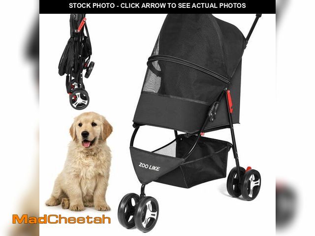 Lot 74-12834644 - Zoolike 3 Wheel Pet Stroller Cat Dog Stroller Foldable Jogging Travel Perros Carrier for Small Mediu...