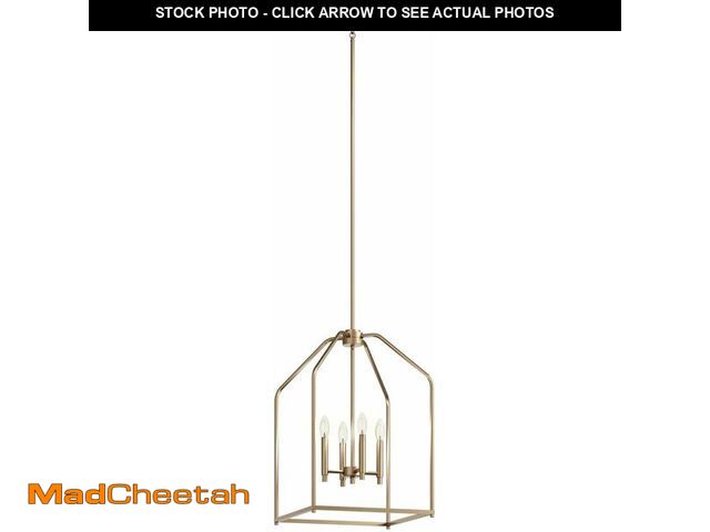 Lot 74-13733821 - Kichler Madden 25.5" 4 Light Pendant in Champagne Bronze, Soft Modern Fixture, for an Entryway, Brea...