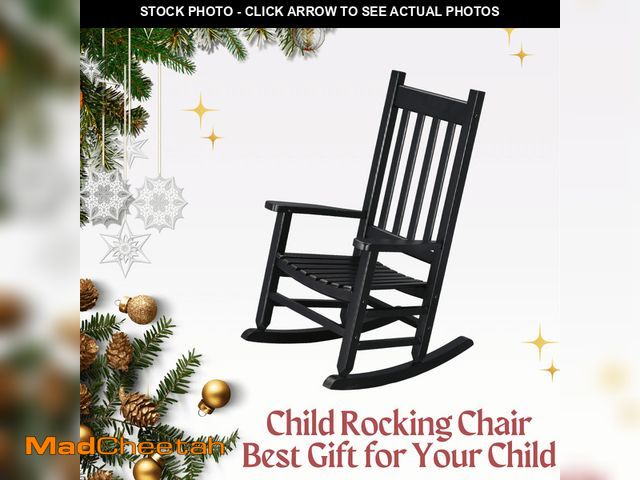 Lot 74-12802392 - Ktaxon Wooden Child's Rocking Chair,Small Wooden Rocker with High Backrest for Kids Ages 3-6,for Pat...